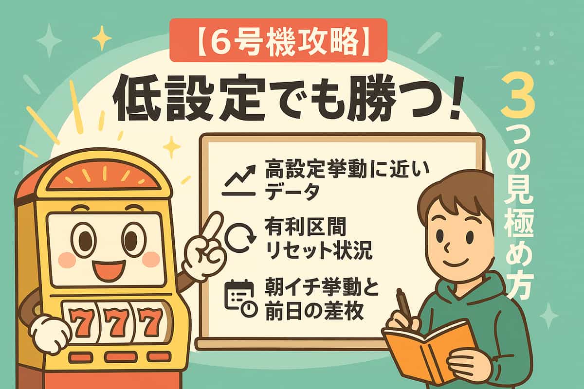 パチスロ6号機で低設定でも勝てる台の見極め方と実践的立ち回り術