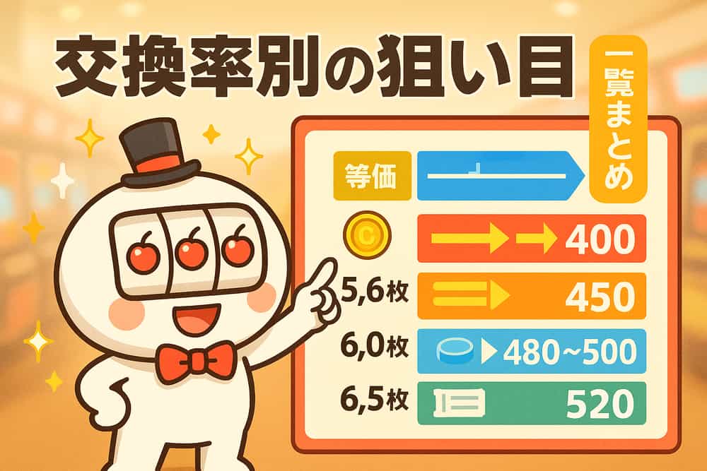 交換率別の狙い目ゲーム数一覧