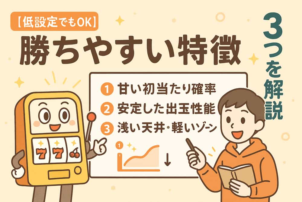 低設定でも勝ちやすい機種の具体的な特徴
