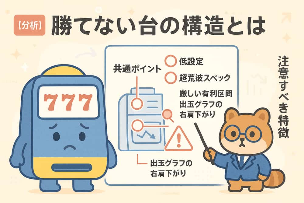勝てないパチスロ機種に共通する構造的な特徴とは