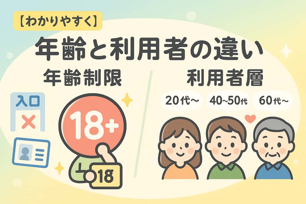 年齢制限と利用者層の違い