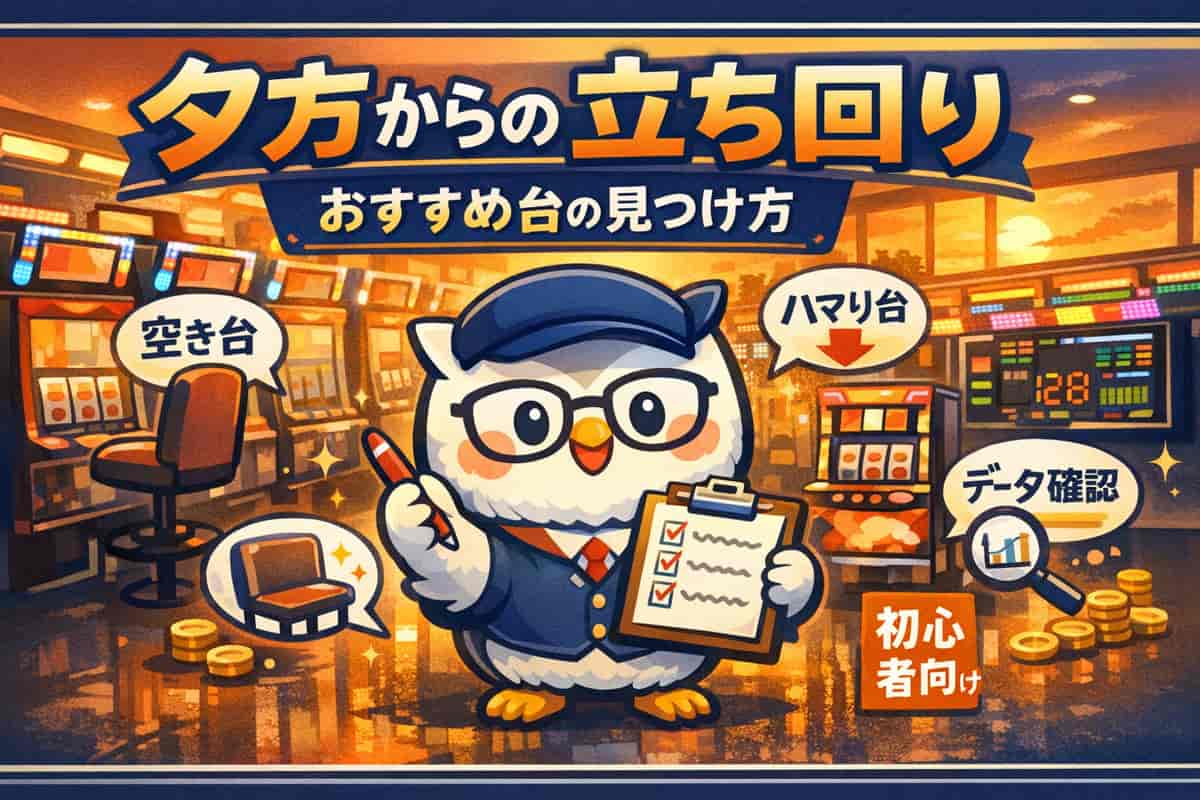 スロット夕方からおすすめ台は？立ち回りガイド