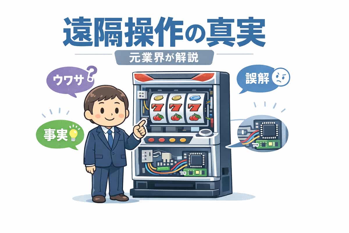 スロット遠隔操作の真実と都市伝説を元業界関係者が徹底解説