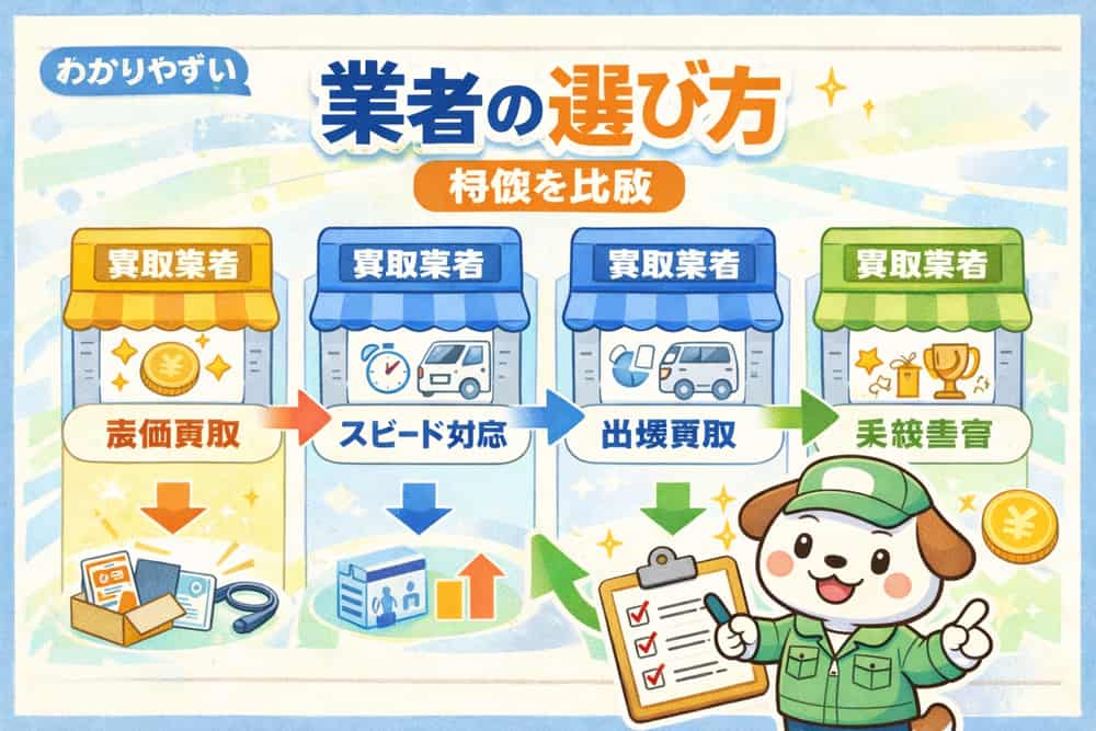 主要買取業者の特徴と選び方