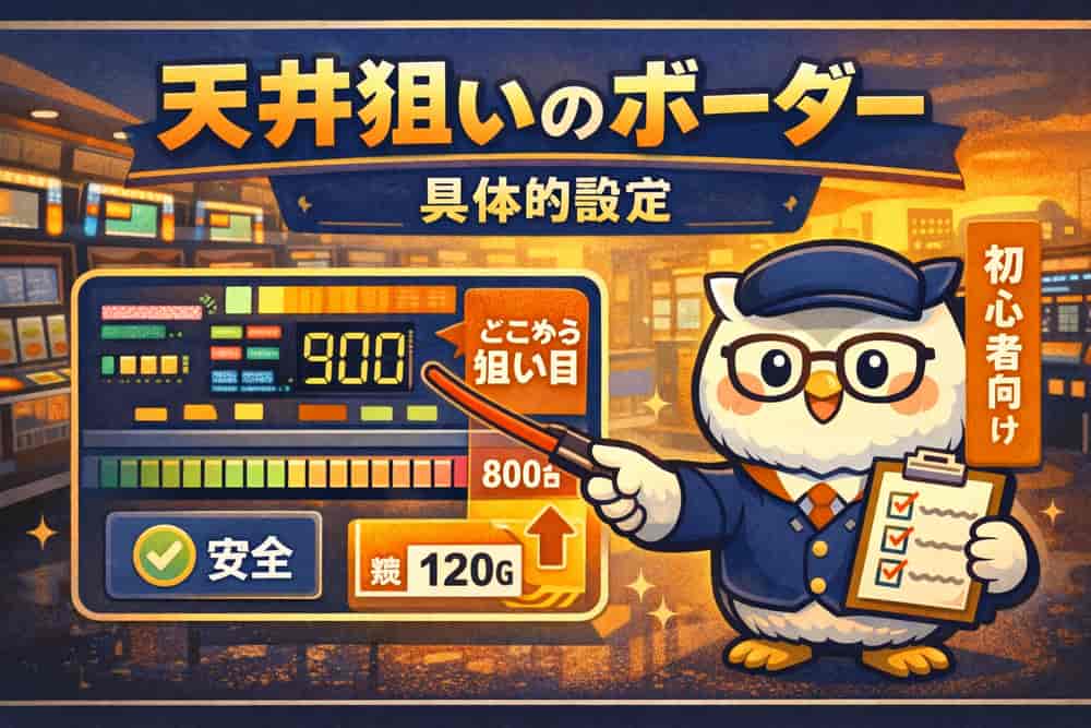 天井狙いの具体的なボーダー設定