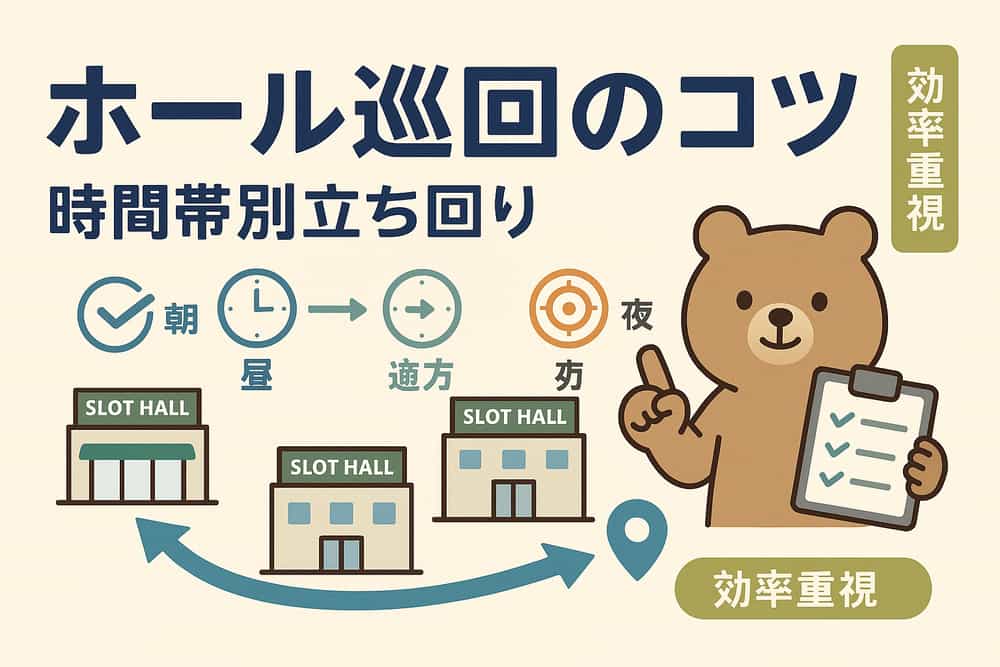 効率的なホール巡回のコツと時間帯別の立ち回り