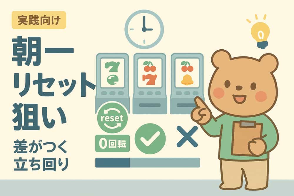 朝一リセット狙いで差をつける立ち回り