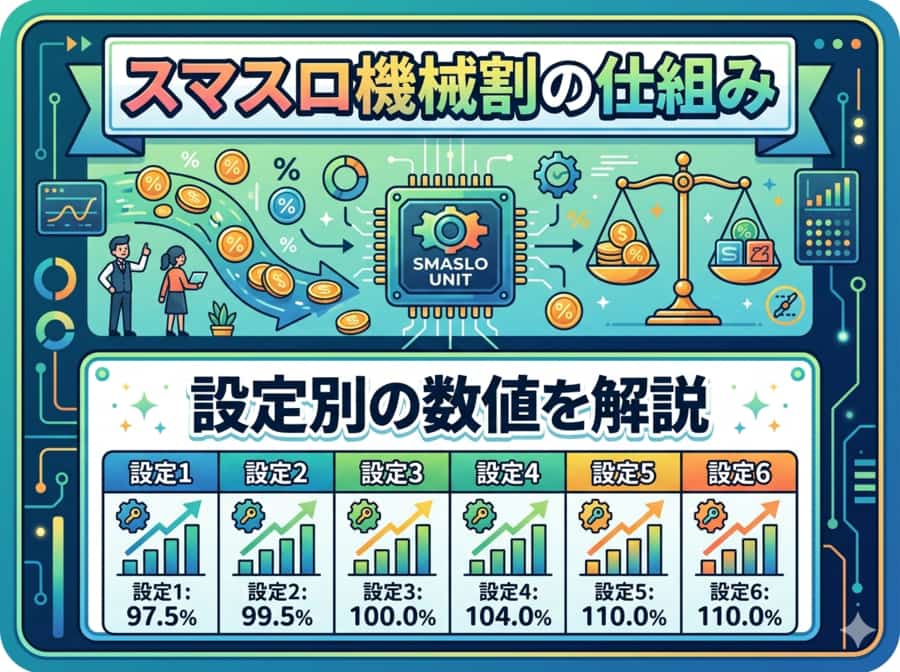 スマスロ機械割の仕組みと設定別の数値を実践者が解説