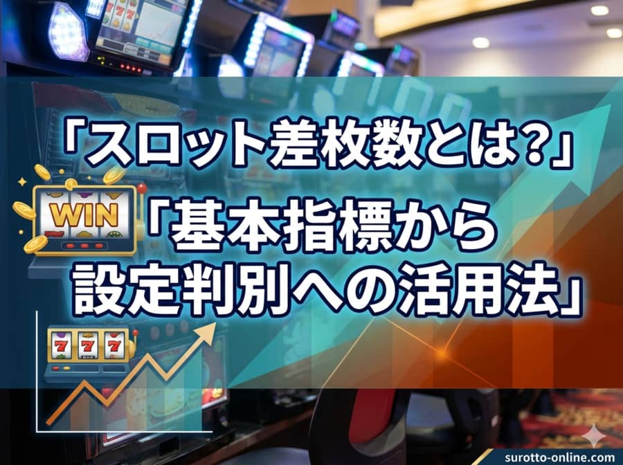 スロット差枚数とは？基本指標から設定判別への活用法