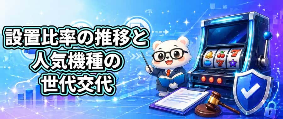 設置比率の推移と人気機種の世代交代